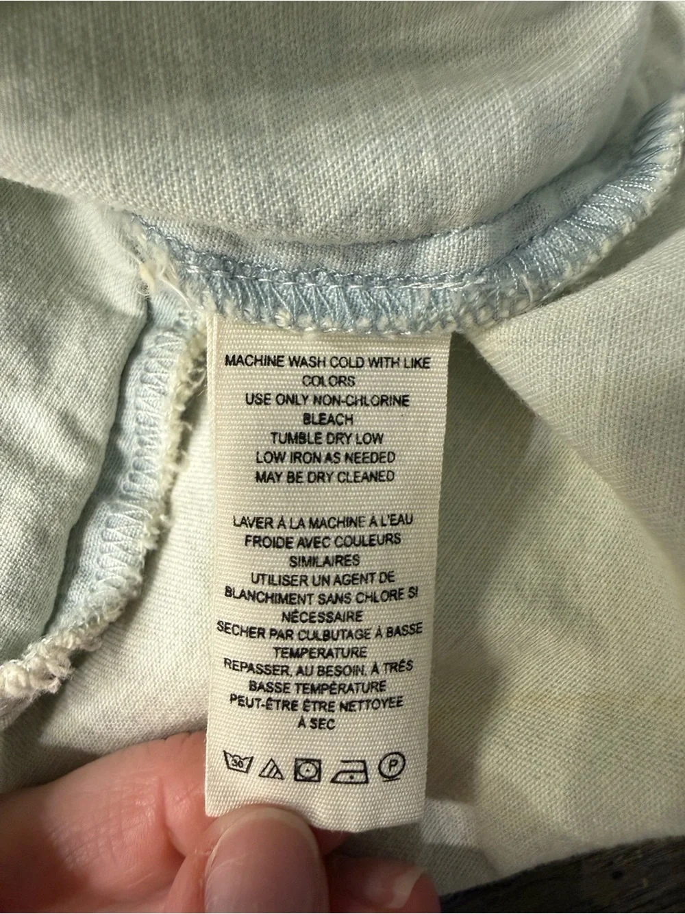 Free People Venessa Denim Tunic Pale Blue Smocked Denim Shirt size Small
